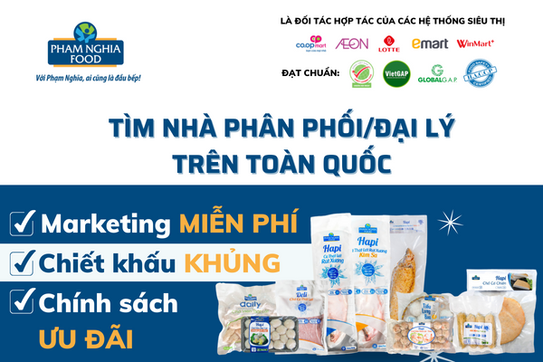PHAM NGHIA FOOD tìm đại lý phân phối chả cá thát lát. chả viên thát lát, viên thả lẩu và cá thát lát rút xương trên toàn quốc!