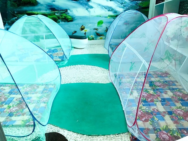Nhân viên được trang bị mùng, nệm, gối, mền… đầy đủ để đảm bảo cho giấc ngủ sau ngày dài làm việc