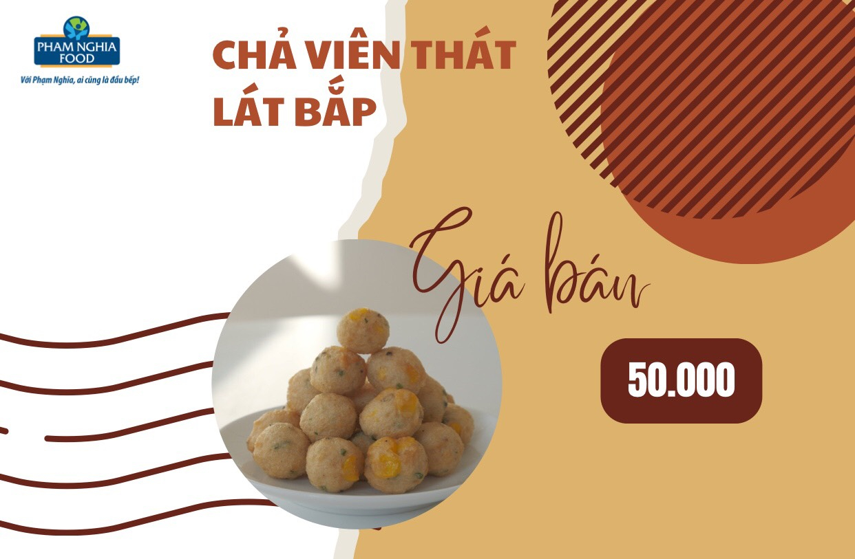 Chả viên thát lát vị Bắp thơm ngon! Mời các bé ăn nha