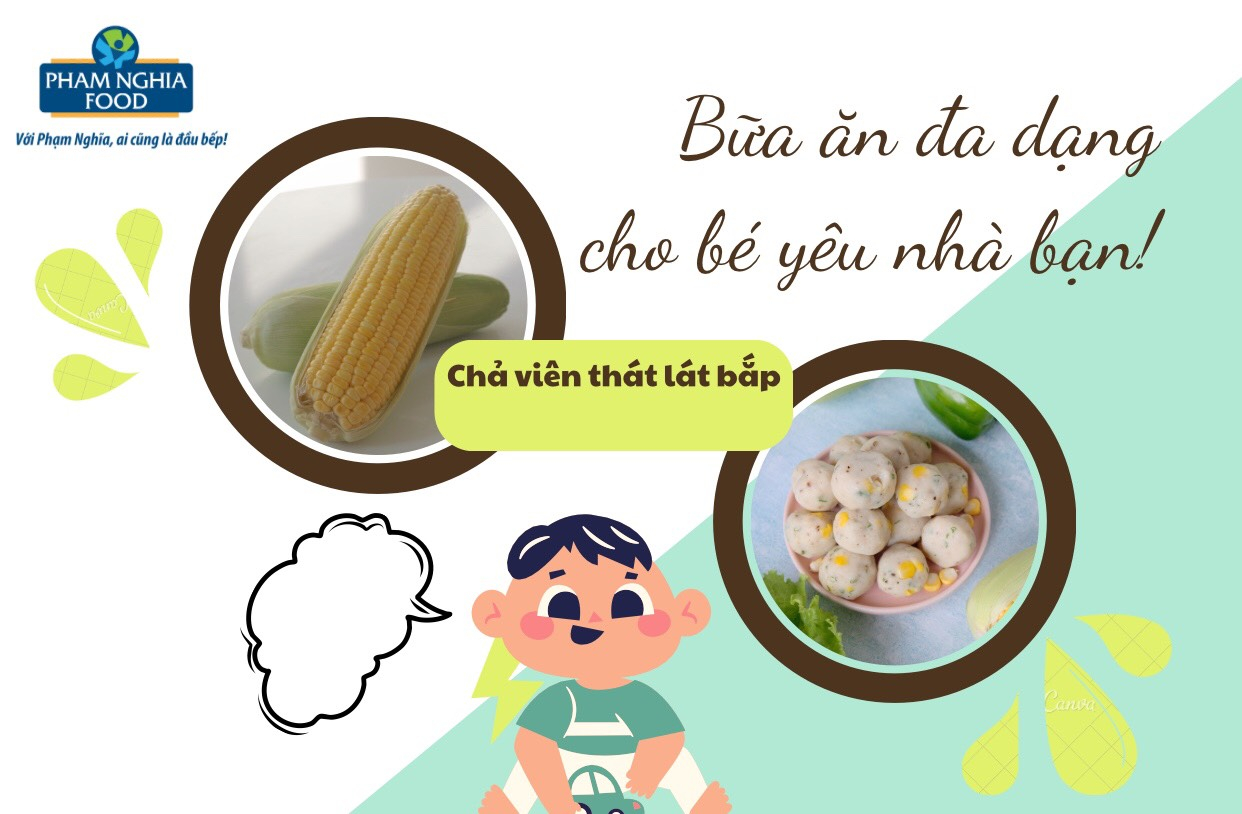 Chỉ cần bé thích - Có ngay món chả viên thát lát vị Bắp thơm ngon!