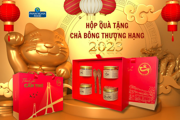 Hộp quà tặng chà bông thượng hạng PHAM NGHIA FOOD - cho một mùa Tết ấm no, an yên!