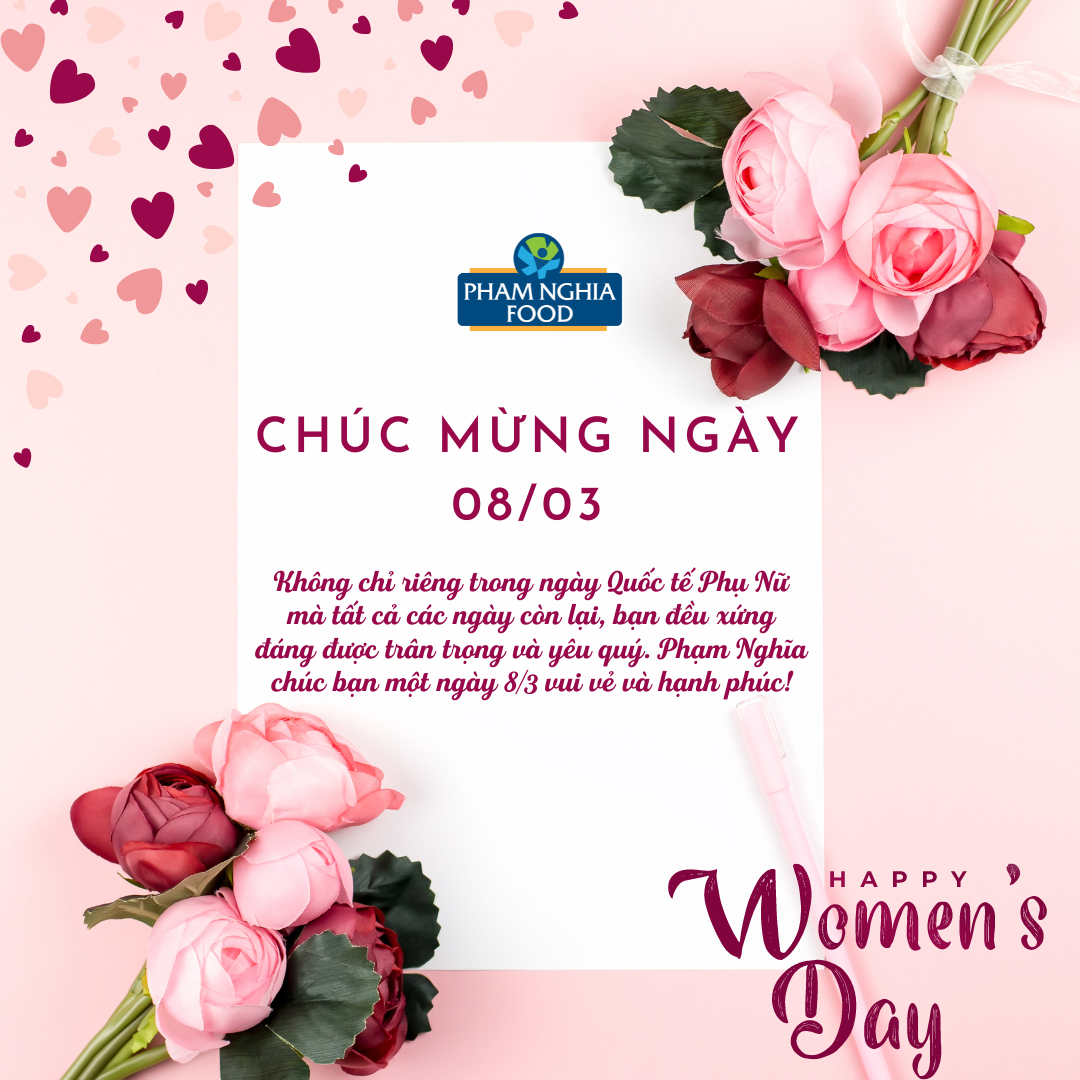 Thiệp mừng Quốc tế phụ nữ tri ân phái đẹp từ Phạm Nghĩa