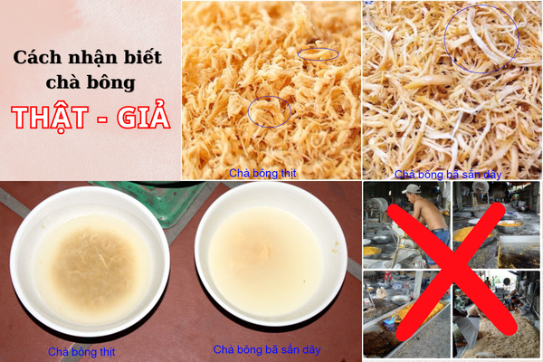 Cách nhận biết cảm quan chà bông thật - giả