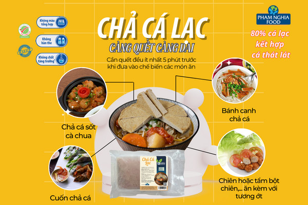 Chả cá lạc PHAM NGHIA FOOD - dinh dưỡng, tiện lợi, phù hợp để chế biến đa dạng món ngon cho gia đình
