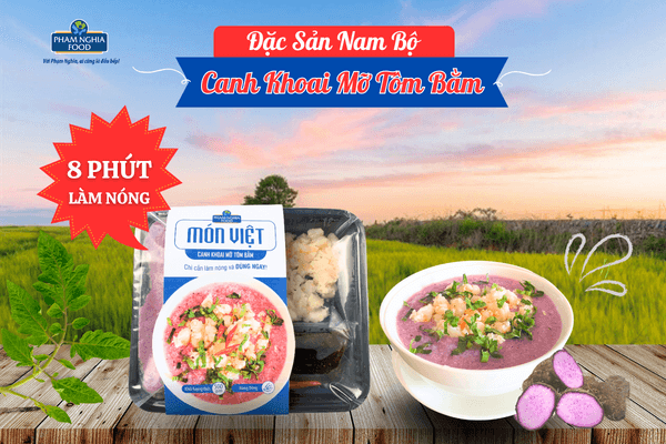 Canh khoai mỡ nấu tôm bằm - Thơm ngon, tươi ngọt, mềm dẻo hấp dẫn