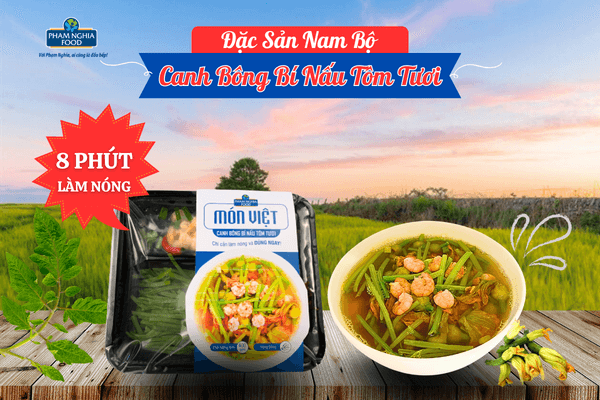 Canh bông bí nấu tôm tươi - Thanh mát, bổ dưỡng cho ngày hè oi bức