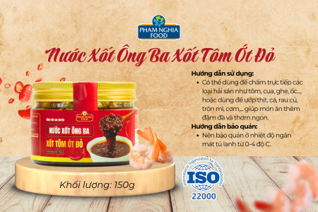 Xốt Tôm Ớt Đỏ – vị cay ngọt cân bằng, chấm gì cũng ngon, nấu gì cũng đậm đà