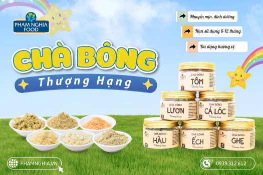 Đạt chuẩn ISO 22000:2018, Chà Bông Thượng Hạng là lựa chọn đáng tin cậy để bé ăn dặm đủ chất – đúng chuẩn