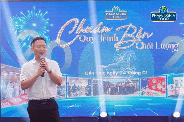 Tổng Giám Đốc – Ông Phạm Trọng Nghĩa đã có những chia sẻ chân tình về hành trình hơn 10 năm xây dựng và phát triển Phạm Nghĩa Food