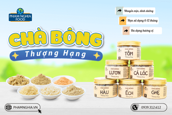 6 hương vị chà bông nhà PHAM NGHIA FOOD