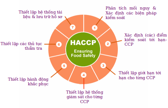 7 nguyên tắc hoạt động của tiêu chuẩn haccp