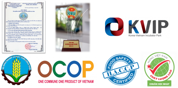 Certificates and Awards that PHAM NGHIA FOOD has received in the past 5 years