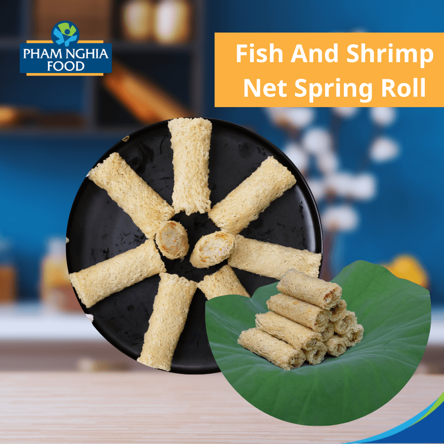 Fish And Shrimp Net Spring Roll