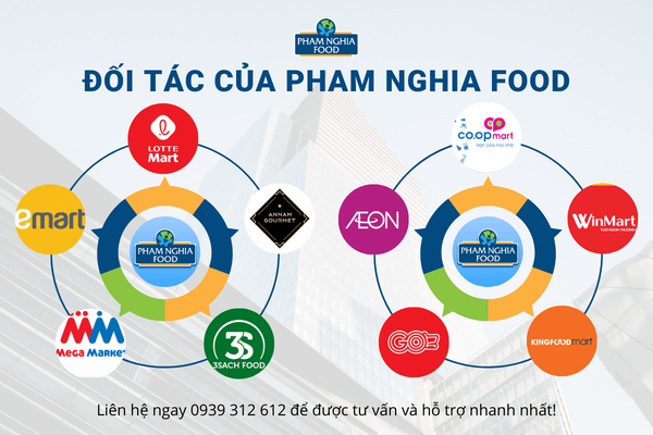 Hệ thống các đối tác uy tín của PHAM NGHIA FOOD tại Việt Nam