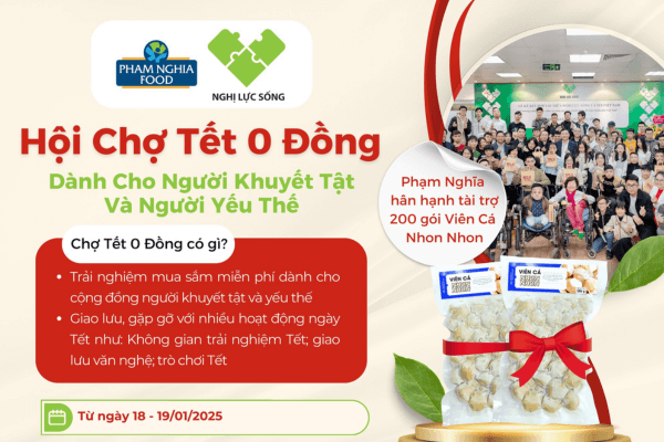 PHAM NGHIA FOOD tài trợ 200 gói Viên Cá Nhon Nhon cho Hội Chợ Tết 0 Đồng 