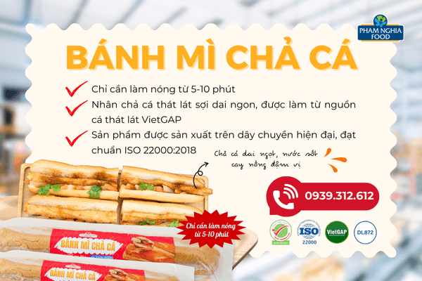 Với sản phẩm Bánh Mì Chả Cá PHAM NGHIA FOOD, bạn sẽ tiết kiệm tối đa thời gian và bảo vệ sức khỏe cho bản thân và gia đình