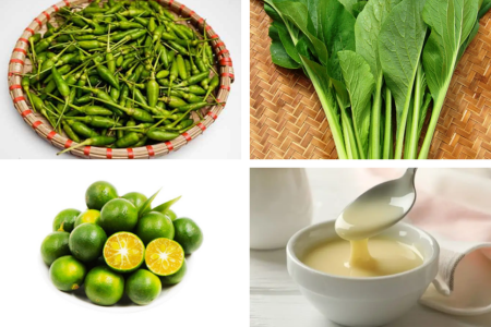 Nguyên liệu cần thiết để làm nước chấm hải sản ớt xanh 