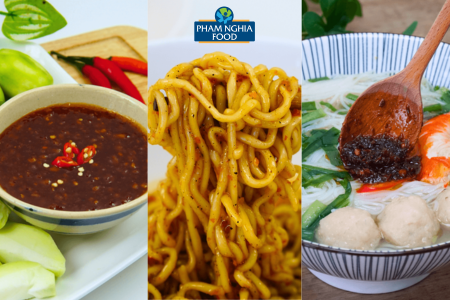 Bộ ba Nước Xốt Ông Ba tiện lợi: Xốt Tôm Ớt Đỏ – Xốt Tôm Tiêu Đen – Xốt Sa Tế Mực hứa hẹn khuấy đảo mọi món ăn Việt