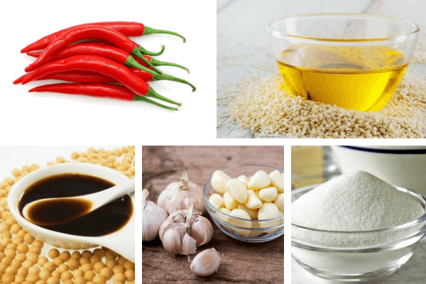 Chuẩn bị những nguyên liệu để tự tay làm xốt sa tế ớt nhanh gọn