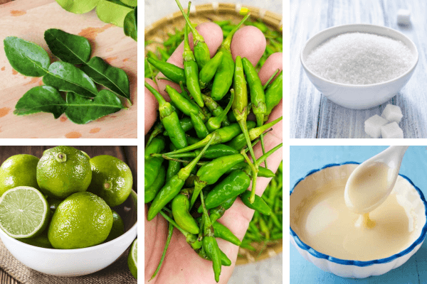 Những nguyên liệu cần chuẩn bị để làm nước chấm thịt nướng ớt xanh sữa đặc