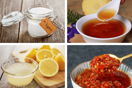 Chuẩn bị 1 vài nguyên liệu cơ bản để làm nước xốt trộn mì cay chua ngọt