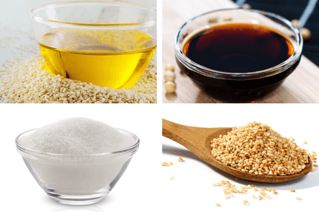 Chuẩn bị 1 vài nguyên liệu cơ bản để làm nước xốt trộn mì mè rang