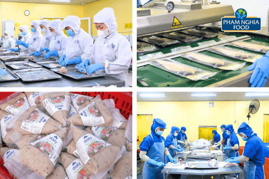 Quy trình cấp đông hiện đại giúp giữ trọn vị ngon, màu sắc và giá trị dinh dưỡng của sản phẩm