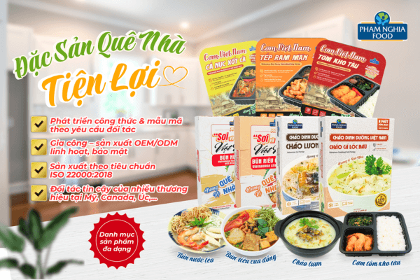 Phạm Nghĩa còn có năng lực R&D riêng, cho phép tùy chỉnh công thức, gia vị, định lượng, bao bì theo yêu cầu từng thị trường 