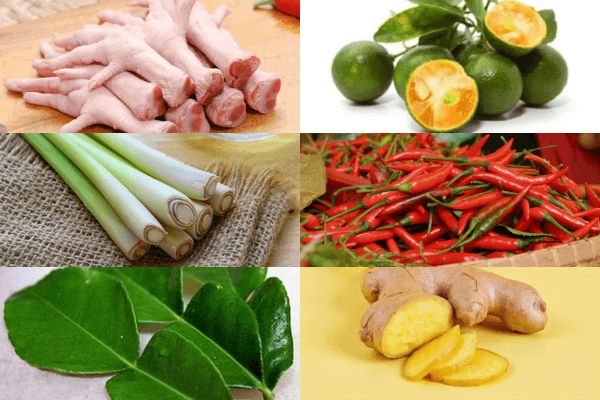 Nguyên liệu quen thuộc, dễ tìm để tự tay làm chân gà sả tắc truyền thống