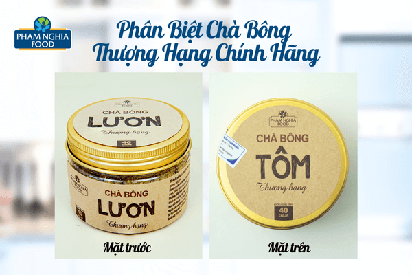 Bao bì Chà Bông Thượng Hạng Phạm Nghĩa Food được thiết kế rõ ràng – nhất quán – minh bạch, giúp người tiêu dùng dễ dàng nhận diện ngay từ cái nhìn đầu tiên