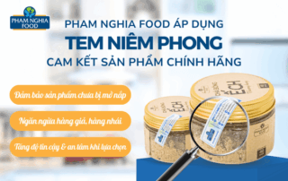Tem rõ nét, không bong tróc, không chỉnh sửa – dấu hiệu quan trọng giúp phân biệt Chà Bông Phạm Nghĩa Food chính hãng