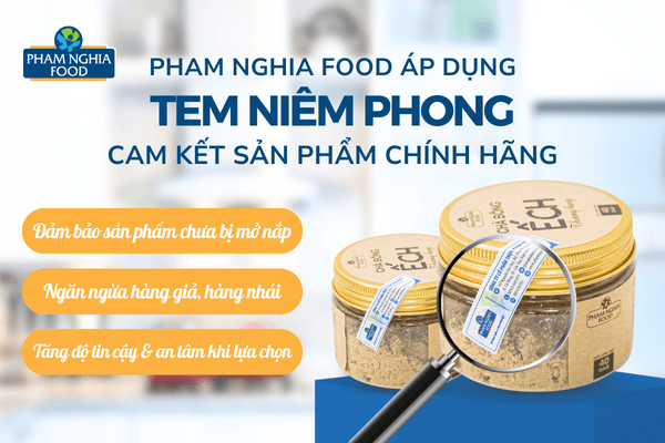 Tem rõ nét, không bong tróc, không chỉnh sửa – dấu hiệu quan trọng giúp phân biệt Chà Bông Phạm Nghĩa Food chính hãng