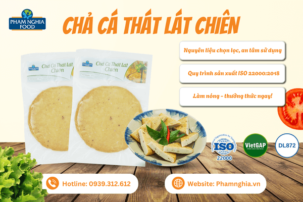 Chả Cá Thát Lát Chiên Phạm Nghĩa Food dai dẻo tự nhiên từ 70% cá thát lát tươi