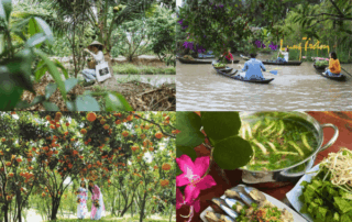 Chèo xuồng tham quan kênh rạch tại khu du lịch Cần Thơ Lung Tràm