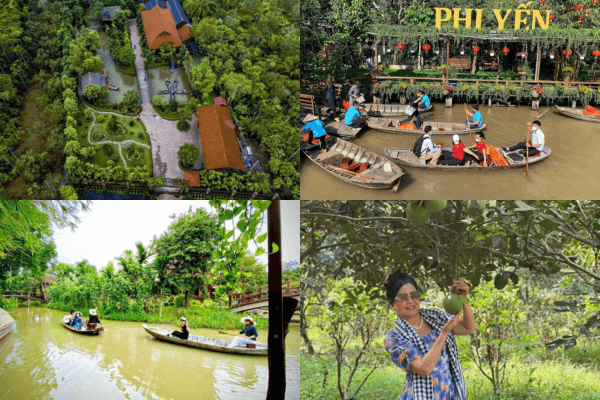 Không gian sinh thái xanh mát tại khu du lịch Cần Thơ Phi Yến Phong Điền